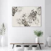 Canvas schilderij, Vintage bloemmotief 