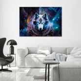 Leinwandbild, Abstrakter Wolf 