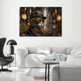 Leinwandbild, Fantastische Katze im Steampunk-Stil 