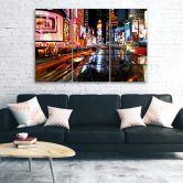 Leinwandbild 3-teilig, Times Square New York 