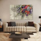 Leinwandbild 5 teilig, Blumenstrauß 