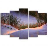 Leinwandbild 5 teilig, Strand Meer Sand Sonne 
