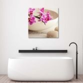 Leinwandbild, Rosa Orchideen Zen Spa 