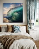 Leinwandbild Welle Meer Wasser Natur 