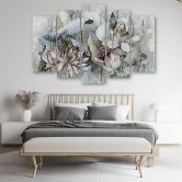 Leinwandbild 5 teilig, Saint Lotos Blumen 
