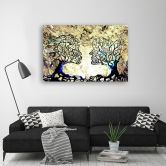 Leinwandbild, Kussbaum Liebe Abstraktion 