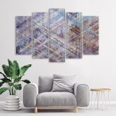 Leinwandbild 5 teilig, Abstrakte geometrische Formen 