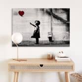 Wandbild Banksy - Girl with balloon - Alu-Dibond 