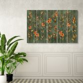 Leinwandbild 5 teilig, Lilia gelbe Blume 