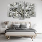 Leinwandbild 5 teilig, Saint Lotos Blumen 