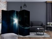 Paravent, Raumteiler freistehend, Trennwand - Earth II, 5-teilig - einseitig bedruckt - 225x172 cm 