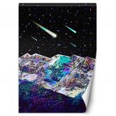 Fototapete, Blauer Meteoriten Kosmos 