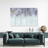 Canvas print 5 stuks, palmbladeren 