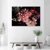 Leinwandbild, Blumenstrauß Rosa Pflanzen 