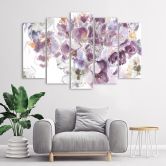 Leinwandbild 5 teilig, Iris Blume 