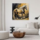 Leinwandbild Handbemaltes Pferd 