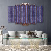 Leinwandbild 5 teilig, Buntes 3D -Fenster 