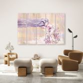 Impression sur toile en 5 parties, Une femme aux cheveux longs 