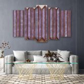 Leinwandbild 5 teilig, Buntes 3D -Fenster 
