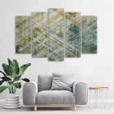 Leinwandbild 5 teilig, Abstrakte geometrische Formen 