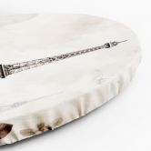 Rundes Leinwandbild Eiffelturm Shabby Chic 