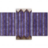 Leinwandbild 3 teilig, Buntes 3D -Fenster 