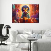 Leinwandbild, Moderner Tiger Abstraktion 