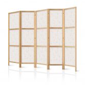 Japanischer Paravent, Raumteiler freistehend, Trennwand - Star Map: Delicate Constellations 