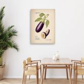 Leinwandbild Gemüse Weinlese Aubergine 
