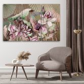 Leinwandbild 3 teilig, Heilige Lotos und Fanter 