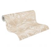 COSMOPOLITAN Dschungel Tapete Beige Creme - Botanische Vliestapete mit Blättern 