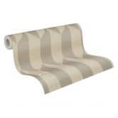COSMOPOLITAN 3D wallpaper silver with metallic effect - shimmering non-woven wallpaper  