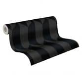 COSMOPOLITAN 3D wallpaper black metallic - luxury designer non-woven wallpaper living room 