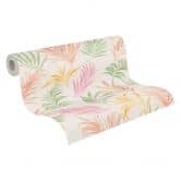 COSMOPOLITAN wallpaper with colorful leaves - floral non-woven wallpaper kitchen bedroom 