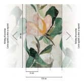 COSMOPOLITAN Wall Mural flower cream pink green used look non-woven wallpaper vintage look 