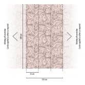 COSMOPOLITAN Wall Mural Palm Leaves Pink Nature - non-woven wallpaper jungle design 