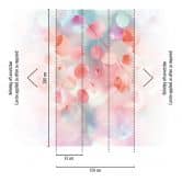 COSMOPOLITAN Wall Mural Colorful Leaves Pink Blue - modern watercolor non-woven wallpaper 