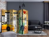 Paravent, Raumteiler freistehend, Trennwand - Einbahnstraße - New York , 5-teilig - 225x172 cm 
