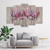 Leinwandbild 5 teilig, Pflanzen Blumen Simnitło 