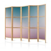 Japanischer Paravent, Raumteiler freistehend, Trennwand - Nostalgic Gradient: Muted Colors 