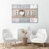 Leinwandbild, Home Herz Shabby Chic 