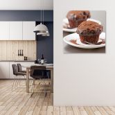 Canvasbillede, kage med chokolademuffins 