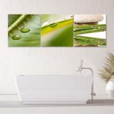 Leinwandbild 3-teilig, 3 Stück Natur Zen Leaf 