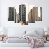 Wandbild 5-teilig, Dubai Architektur Stadt 