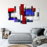 Leinwandbild 5 teilig, Geometrische Abstraktion 