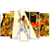 Leinwandbild 5 teilig, Freddie Mercury 