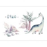 Fototapete Dino in weiß rosa - Vliestapete Designwalls 2 - 2,55 x 3,5 m 