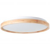 Deckenleuchte Alea, beige, Ø 49,5 cm, Holz Deckenlampe 