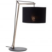Tischleuchte Alisa, gold, 52 x 43 cm, Textil Lampe 