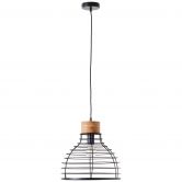 Pendelleuchte Annelie, braun, 135 x 35 cm, Holz Pendellampe 